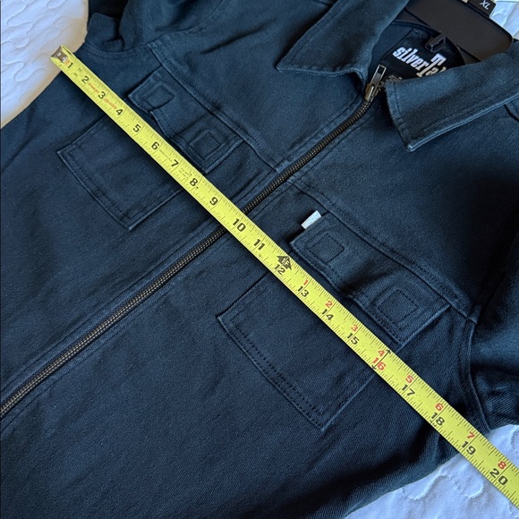 Vintage Levi's Silvertab Black stretch Jean Jacket zippered closure Medium - Picture 12 of 15